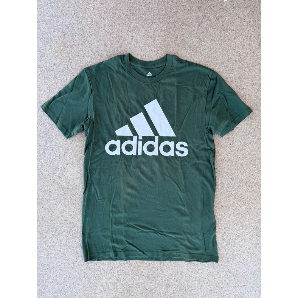 Adidas Golf Mens Small Logo  T-Shirt  - Green Short Sleeve Tee